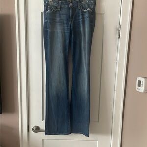 7 For All Mankind Blue Flare & Wide Leg Jeans